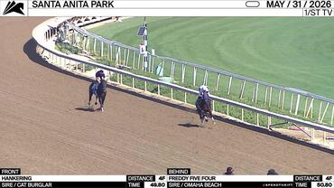 Hankering (Front) and Freddy Five Four Worked 4 Furlongs at Santa Anita Park on May 31st, 2026