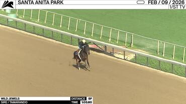 Wild Jewels Worked 5 Furlongs in 1:03.60 at Santa Anita Park on February 9th, 2026