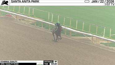 Ethereal Quality Worked 5 Furlongs in 1:01.40 at Santa Anita Park on January 22nd, 2026