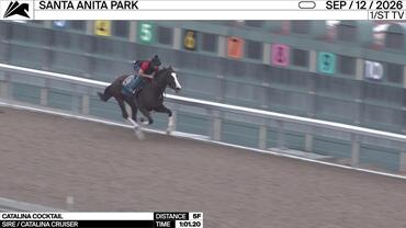 Catalina Cocktail Worked 5 Furlongs in 1:01.20 at Santa Anita Park on September 12th, 2026