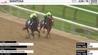 Pocketfulofshances (Outside) and an Unnamed Horse out of the Dam On a Mountain Top Worked 3 Furlongs in 37.39 at Saratoga on June 14th, 2025