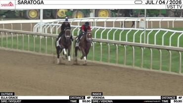Ella Grace (Outside) and Vekinda Worked 4 Furlongs in 50.30 at Saratoga on July 4th, 2026