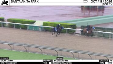 Lucky Tammy (Outside) and Zalamo Worked 4 Furlongs at Santa Anita Park on October 11th, 2026