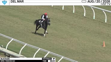 Blockade Worked 4 Furlongs in 48.00 at Del Mar on August 20th, 2026