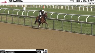 Poise Worked 4 Furlongs in 49.95 at Saratoga on July 25th, 2026