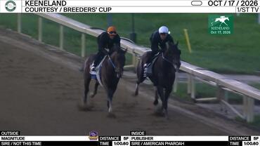 Magnitude (Outside) and Publisher Worked 5 Furlongs in 1:00.60 at Keeneland on October 17th, 2026