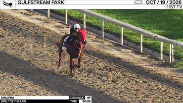 Khalyma Worked 4 Furlongs in 50.22 at Gulfstream Park on October 19th, 2026