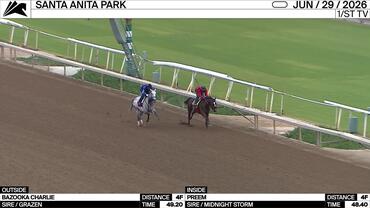 Bazooka Charlie (Outside) and Preem Worked 4 Furlongs at Santa Anita Park on June 29th, 2026