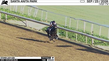 Storm Lady Worked 5 Furlongs in 1:04.00 at Santa Anita Park on September 23rd, 2026