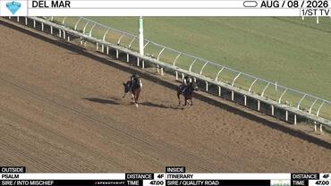 Psalm (Outside) and Itinerary Worked 4 Furlongs in 47.00 at Del Mar on August 8th, 2026