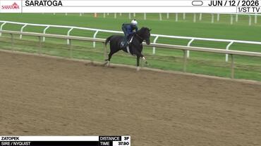 Zatopek Worked 3 Furlongs in 37.90 at Saratoga on June 12th, 2026