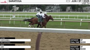 Dubyuhnell (Outside) and Limo Worked 4 Furlongs in 50.00 at Saratoga on June 27th, 2025