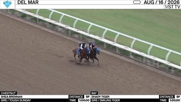 Shea Brennan (Chestnut) and Shady Tiger Worked 5 Furlongs in 1:00.00 at Del Mar on August 16th, 2026