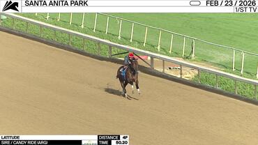 Latitude Worked 4 Furlongs in 50.20 at Santa Anita Park on February 23rd, 2026