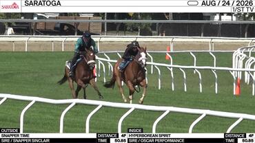Snapper Time (Outside) and Hyperborean Spirit Worked 4 Furlongs in 50.85 at Saratoga on August 24th, 2026