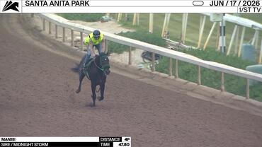 Manee Worked 4 Furlongs in 47.80 at Santa Anita Park on June 17th, 2026