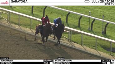 Being Myself (Outside) and Golden Tempo Worked 4 Furlongs in 48.51 at Saratoga on July 26th, 2026