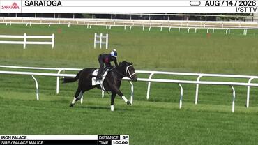 Iron Palace Worked 5 Furlongs in 1:00.00 at Saratoga on August 14th, 2026