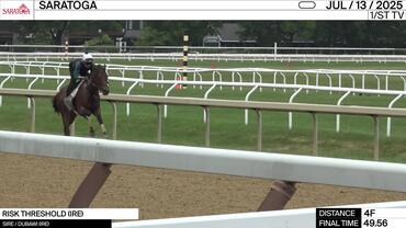 Risk Threshold Worked 4 Furlongs in 49.56 at Saratoga on July 13th, 2025