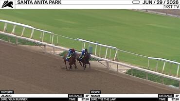 Jiliang (Outside) and Nayar Worked 3 Furlongs in 37.20 at Santa Anita Park on June 29th, 2026
