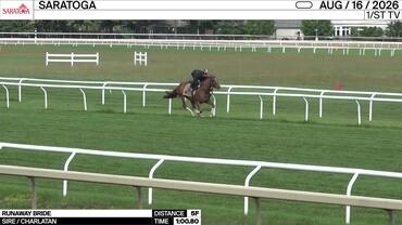 Runaway Bride Worked 5 Furlongs in 1:00.80 at Saratoga on August 16th, 2026