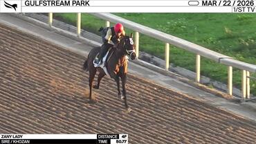 Zany Lady Worked 4 Furlongs in 50.77 at Gulfstream Park on March 22nd, 2026