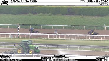 Mooberry (Blue Cap) and Freedom Sings Worked 3 Furlongs at Santa Anita Park on June 17th, 2026