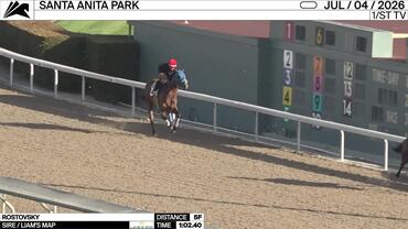 Rostovsky Worked 5 Furlongs in 1:02.40 at Santa Anita Park on July 4th, 2026