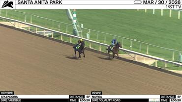 Splendora (Outside) and Nafisa Worked 5 Furlongs in 1:00.20 at Santa Anita Park on March 30th, 2026