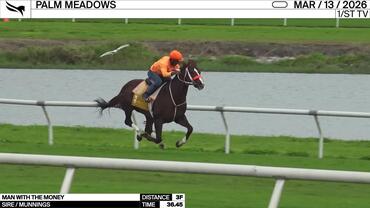 Man With the Money Worked 3 Furlongs in 36.45 at Palm Meadows on March 13th, 2026