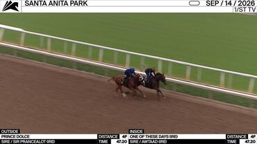 Prince Dolce (Outside) and One of These Days Worked 4 Furlongs in 47.20 at Santa Anita Park on September 14th, 2026