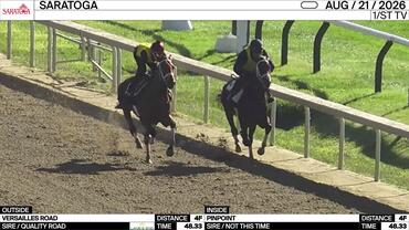 Versailles Road (Outside) and Pinpoint Worked 4 Furlongs in 48.33 at Saratoga on August 21st, 2026