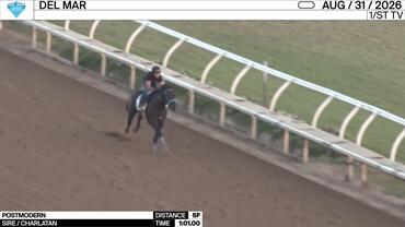 Postmodern Worked 5 Furlongs in 1:01.00 at Del Mar on August 31st, 2026
