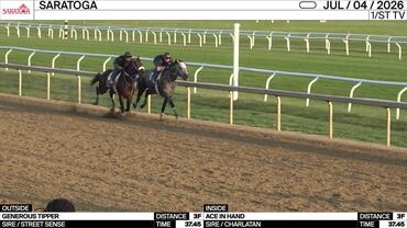 Generous Tipper (Outside) and Ace in Hand Worked 3 Furlongs in 37.45 at Saratoga on July 4th, 2026