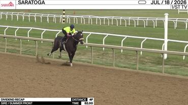 Dividend Recap Worked 4 Furlongs in 52.00 at Saratoga on July 18th, 2026