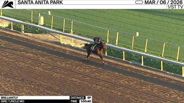 Brilliantly Worked 5 Furlongs in 1:00.40 at Santa Anita Park on March 6th, 2026