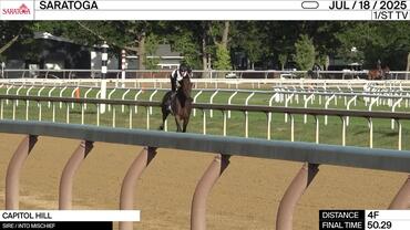 Capitol Hill Worked 4 Furlongs in 50.29 at Saratoga on July 18th, 2025