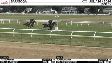 Amangani (Outside) and Blazing Beauty Worked 5 Furlongs at Saratoga on July 26th, 2026