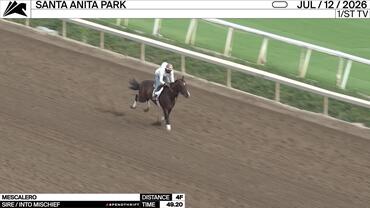 Mescalero Worked 4 Furlongs in 49.20 at Santa Anita Park on July 12th, 2026