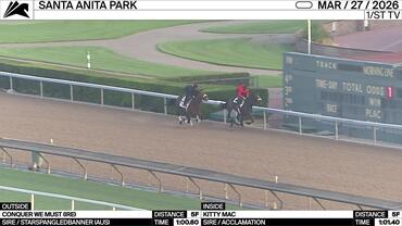 Conquer We Must (Outside) and Kitty Mac Worked 5 Furlongs at Santa Anita Park on March 27th, 2026