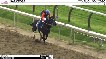 Ramajay Worked 4 Furlongs in 48.02 at Saratoga on August 30th, 2026