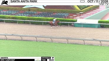 Amorita Worked 3 Furlongs in 36.00 at Santa Anita Park on October 11th, 2026