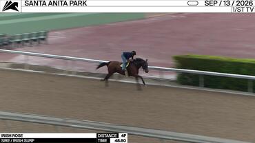 Irish Rose Worked 4 Furlongs in 48.60 at Santa Anita Park on September 13th, 2026