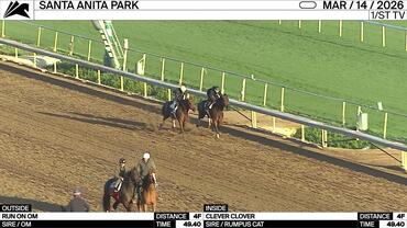 Run On Om (Outside) and Clever Clover Worked 4 Furlongs in 49.40 at Santa Anita Park on March 14th, 2026