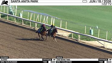 Jiliang (Outside) and One More Time Worked 4 Furlongs at Santa Anita Park on June 15th, 2026