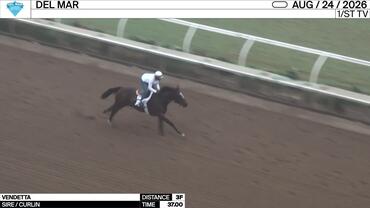 Vendetta Worked 3 Furlongs in 37.00 at Del Mar on August 24th, 2026