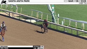Pavlovian Worked 5 Furlongs in 1:02.00 at Santa Anita Park on March 8th, 2026