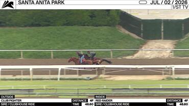 Club Fighter (Outside) and Red Raider Worked 4 Furlongs in 48.60 at Santa Anita Park on July 2nd, 2026
