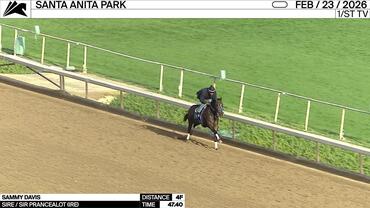 Sammy Davis Worked 4 Furlongs in 47.40 at Santa Anita Park on February 23rd, 2026