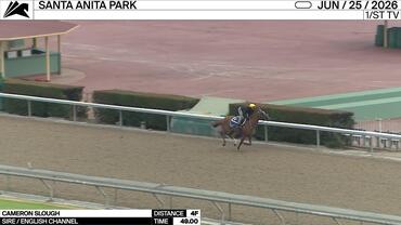 Cameron Slough Worked 4 Furlongs in 49.00 at Santa Anita Park on June 25th, 2026